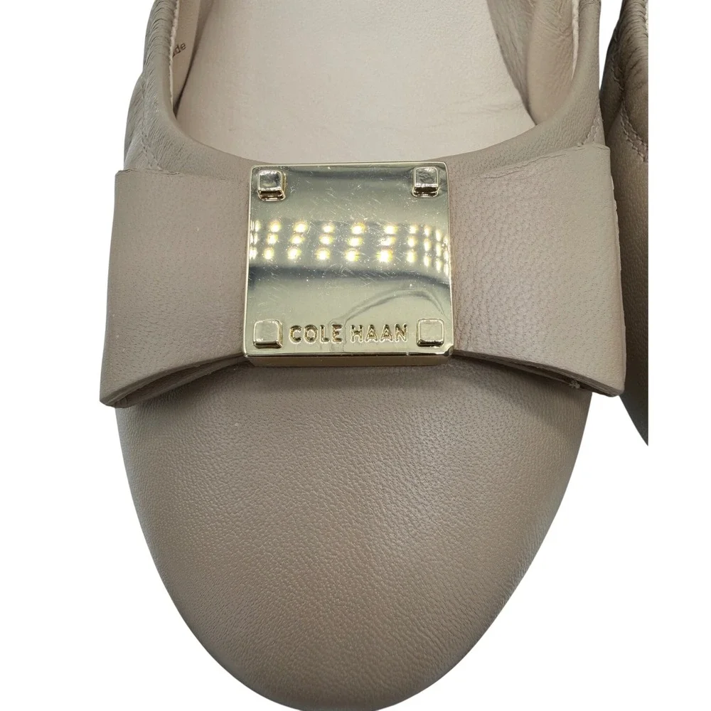 Cole Haan Tali Bow Ballet Women's 9.5 Maple Sugar Leather Flat Elegant NIB